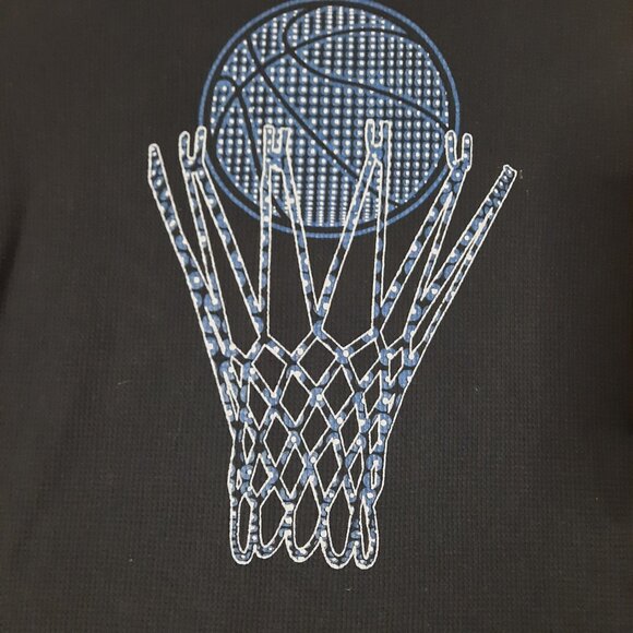 Waffle Knit HOOPS BASKETBALL Long Sleeve Graphic Tee, Championship Gold, Layers - Picture 7 of 7